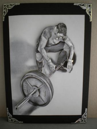 Weight Lifting A4 Card by Kristina Norbat