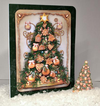 Christmas Tree with Bubbles and Cookies Card Kit by Kristina Norbat