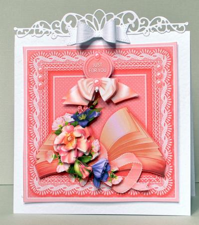 Summer Blooms on a Book 8in x 8in Decoupage Mini Kit by Kristina Norbat