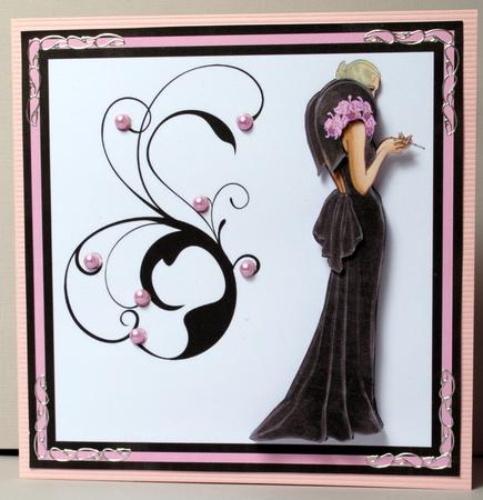 The Age of Elegance 6x6 Card Front with Decoupage by Kristina Norbat
