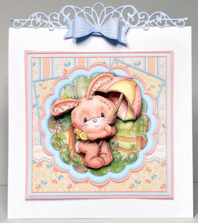 Brolly Bunny 7.5 Decoupage Mini Kit All Occasions by Kristina Norbat