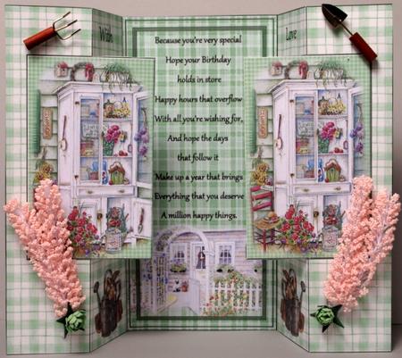 My Little Garden Double Fold Back Card by Kristina Norbat