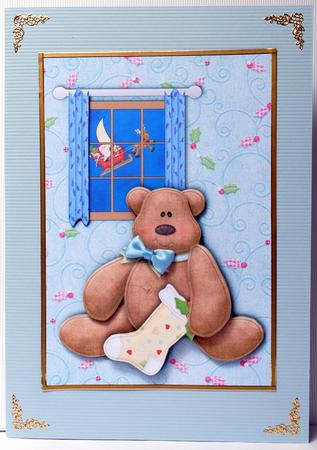 I'm Not Going to Bed Until He Gets Here! -a4 Card Front by Kristina Norbat
