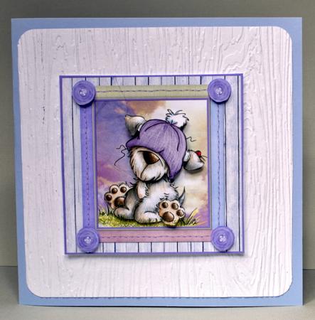 Bad Hair Day 7x7 Card with Decoupage by Kristina Norbat