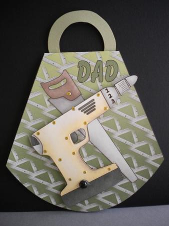 DIY Tools Drill Dad Birthday Wobble Card by Kristina Norbat