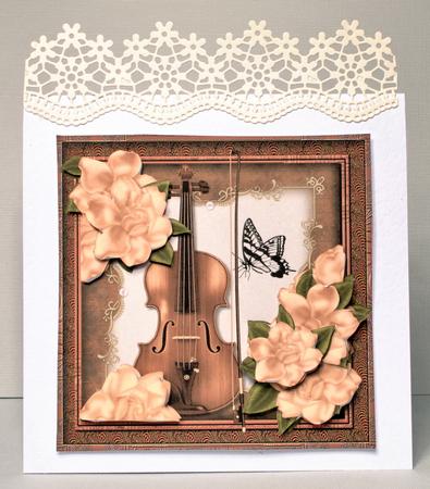 Male Card Fiddle & Bow Mini Kit by Kristina Norbat