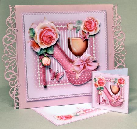 Pink Shoes & Prosecco Mini Kit. Birthday/mother's Day by Kristina Norbat