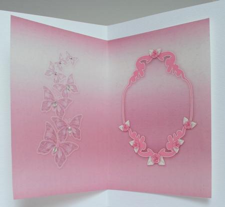 Pink Butterflies Pearls and Lace Matching A5 Insert by Kristina Norbat