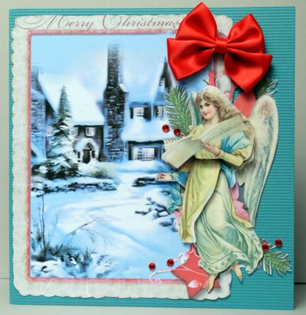 Angel Singing-8x8 Card by Kristina Norbat