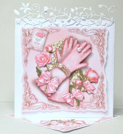 Soft Pink Gloves Card Mini Kit by Kristina Norbat