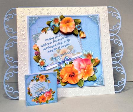 8x8 Birthday Verse with Pansy Mini Kit 3 by Kristina Norbat