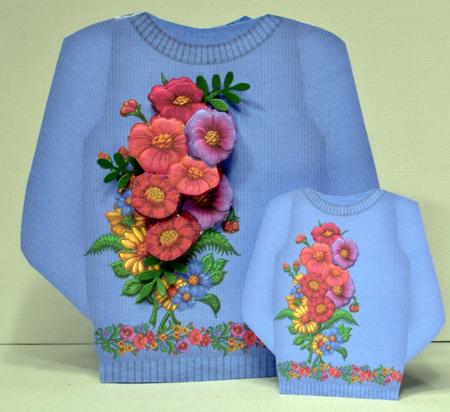 Applique Flowers - Jumper Card Mini Kit by Kristina Norbat