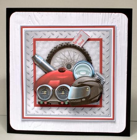 Motorbike Parts 8x8 Decoupage Mini Kit by Kristina Norbat