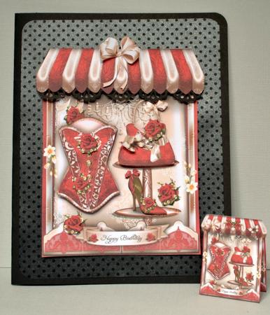 Boutique Shaped Card Red Roses Mini Kit by Kristina Norbat
