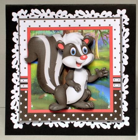 Getting Older Stinks 8x8 Humorous Skunk Decoupage Mini Kit by Kristina Norbat