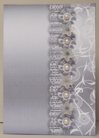 Taupe Metallic with Lace Border Backing Paper by Kristina Norbat