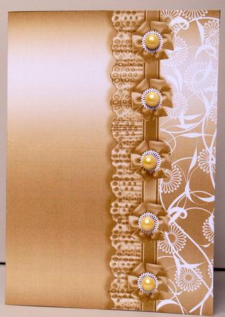 Gold Metallic with Lace Border Backing Paper by Kristina Norbat