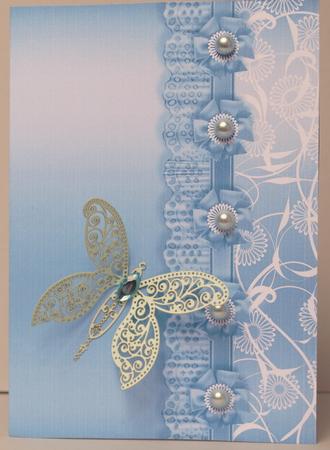 Silver Metallic with Lace Border Backing Paper by Kristina Norbat