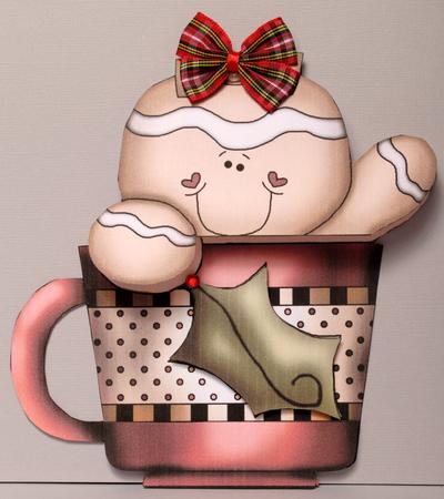 Cocoa Gingerbread Flip-up Card by Kristina Norbat