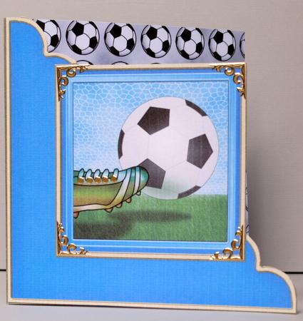Football Cut and Fold Corner Card by Kristina Norbat