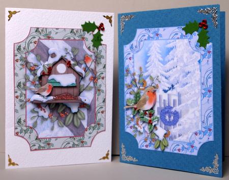 Robin Scenes Christmas Toppers and Decoupage by Kristina Norbat