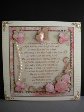 Wedding or Anniversary Verse Topper Decoupage by Kristina Norbat
