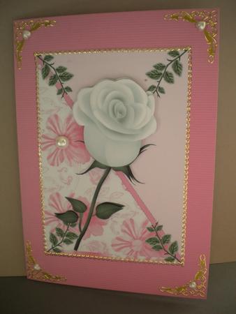 White Rose Decoupage by Kristina Norbat