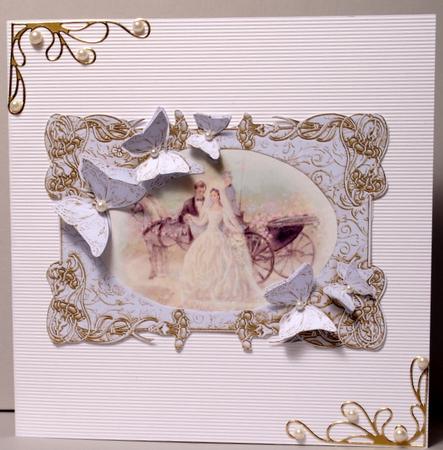 Taupe and Cream Butterflies Card Fronts by Kristina Norbat