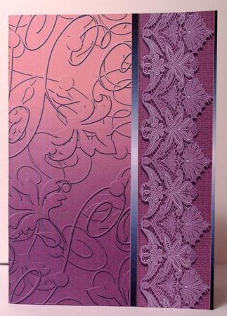 Taupe Embossed with Lacey Border Backing Paper by Kristina Norbat