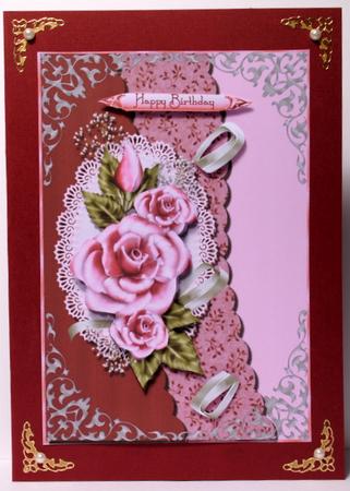Pretty in Pinks Card Topper by Kristina Norbat