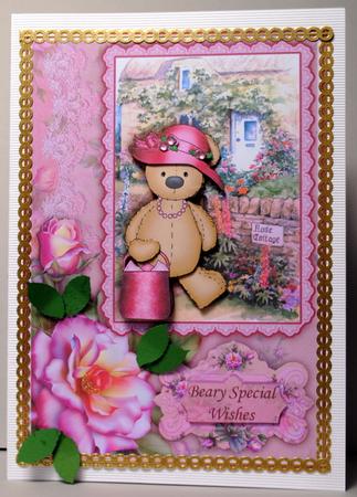 Rosemary Bear All Dressed Up Decoupage by Kristina Norbat