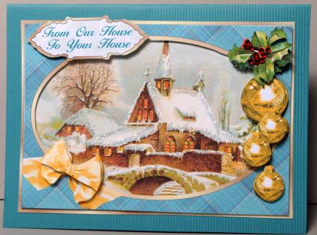 Christmas Church in the Snow - 3D Frame Single Sheet Kit by Kristina Norbat