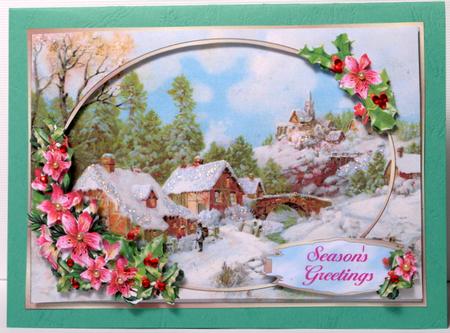 Christmas Village in the Snow - 3D Single Sheet Kit by Kristina Norbat