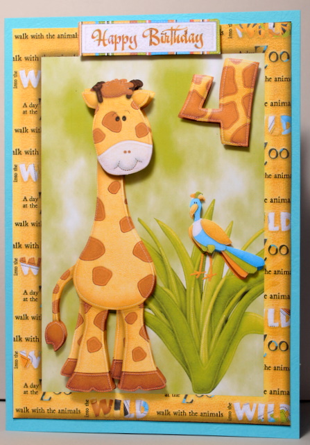 Cute Giraffe Age 4 Decoupage by Kristina Norbat