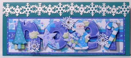Noel Santa Dl Card with Decoupage by Kristina Norbat