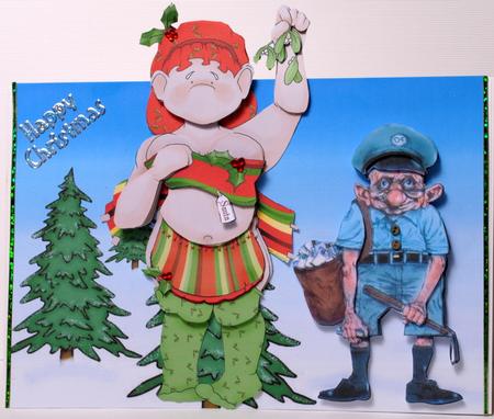 Cheeky Mrs Claus Doodles by Kristina Norbat