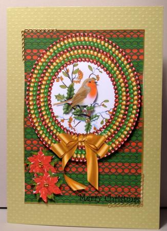 Beaded Robin Wreath by Kristina Norbat