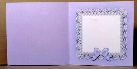 Square Pearls and Lace Card Front or Insert by Kristina Norbat