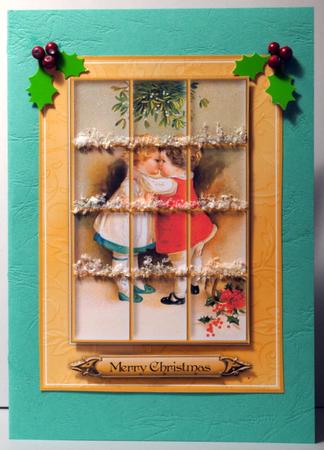 A Christmas Kiss - Window Tile Card by Kristina Norbat