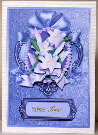 Lilac and Pink Shiny Frame Card Fronts by Kristina Norbat