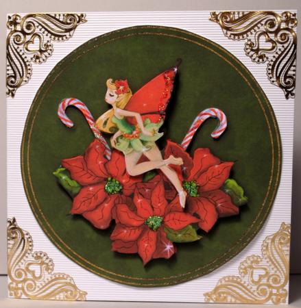 Poinsettia Pixie Quick Decoupage Sheet by Kristina Norbat