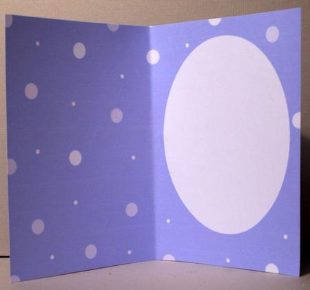 Lilac Spotty Insert for a A5 Card by Kristina Norbat
