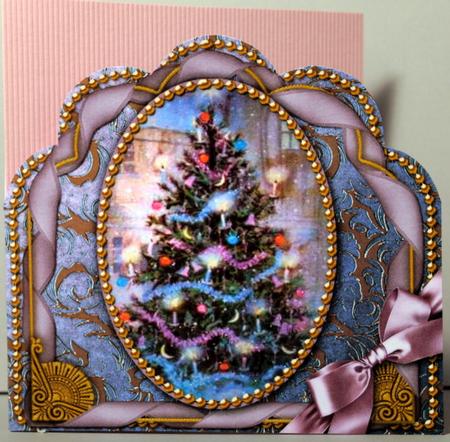 How My Tree Looks Ornate Scalloped Folded Card by Kristina Norbat