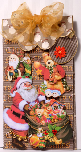 Santa Clause, Gift Envelope with Christmas Decoupage by Kristina Norbat