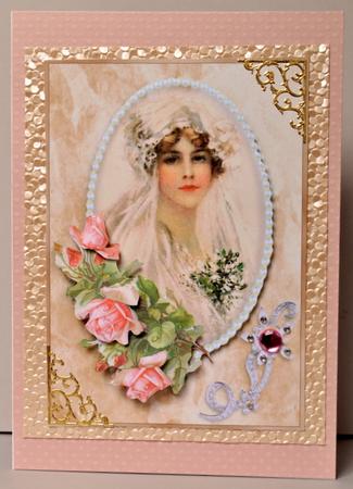 Vintage Wedding Day - Card Front with Decoupage by Kristina Norbat
