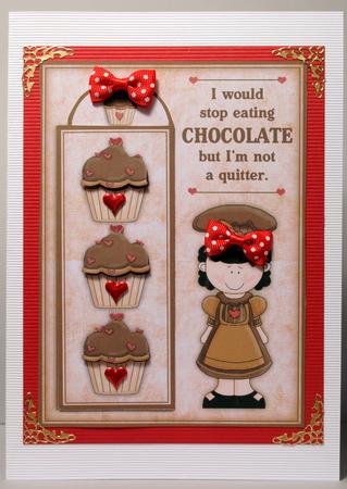 Chocolate Addict - Bookmark Pocket Card by Kristina Norbat