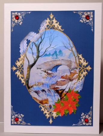 Bridge in Snow Step by Step Decoupage Card by Kristina Norbat