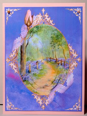 Bluebell Wood Step by Step Decoupage with Ornate Frame by Kristina Norbat