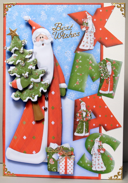 Contemporary Santa Over the Side & Decoupage by Kristina Norbat