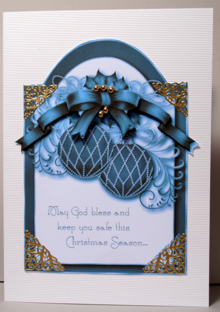 Christmas Season Blessings Card Topper 2 by Kristina Norbat